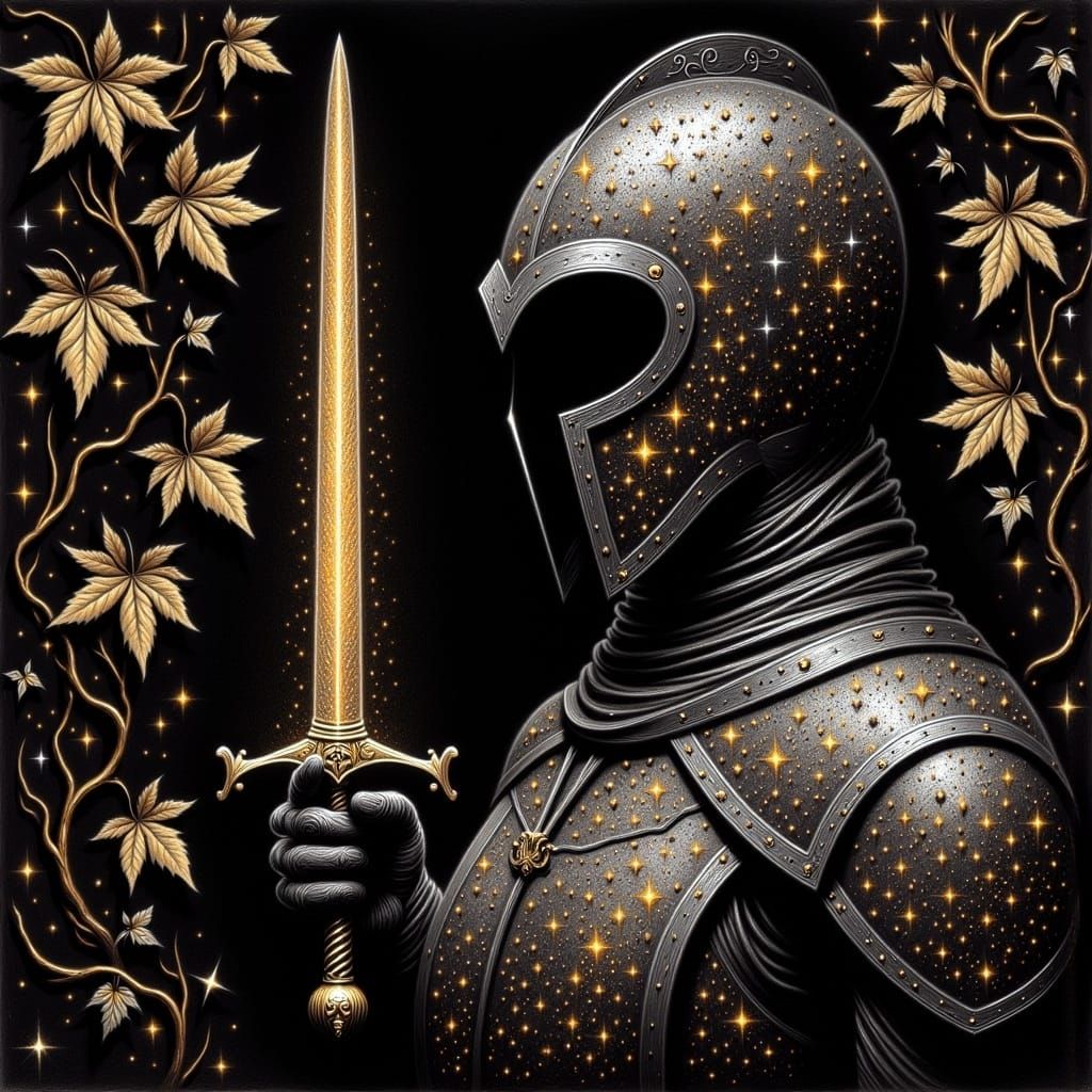 Joan of Arc's Glowing Sword: Macabre Surrealism