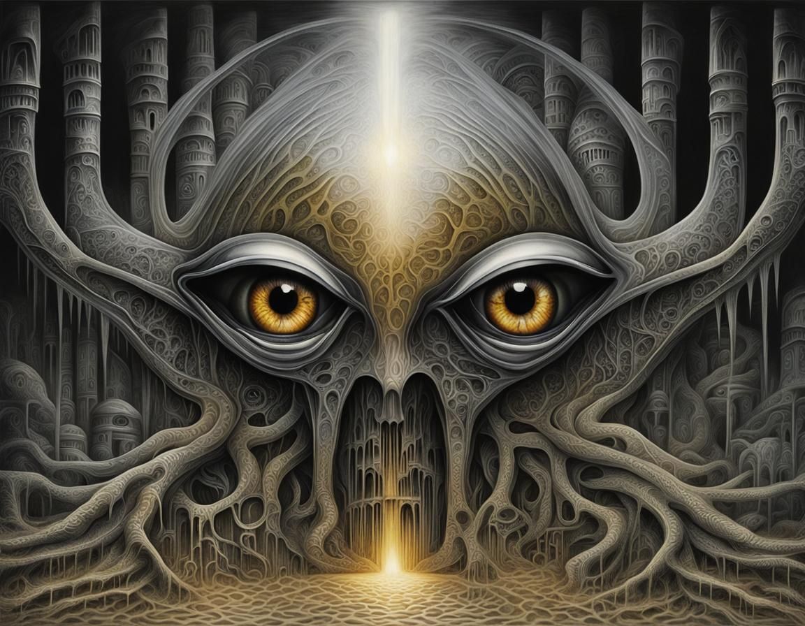 Surreal Ghost Emerges from Misty World