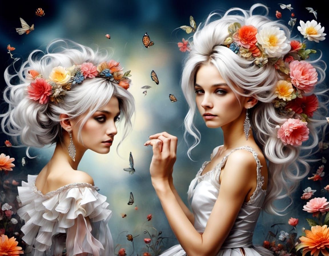 Unusual Gravity-Defying White Hairstyles