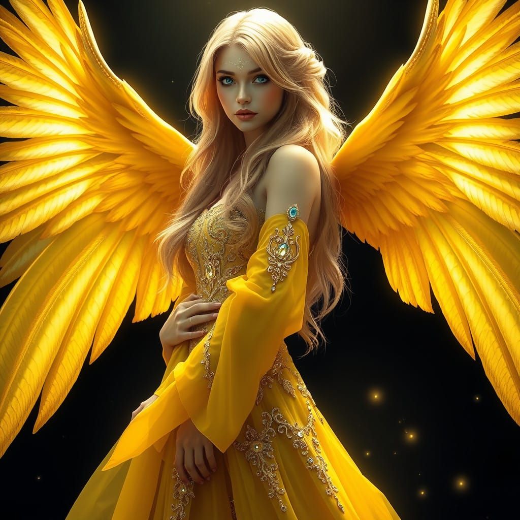 Ethereal Angel of Celestial Beauty