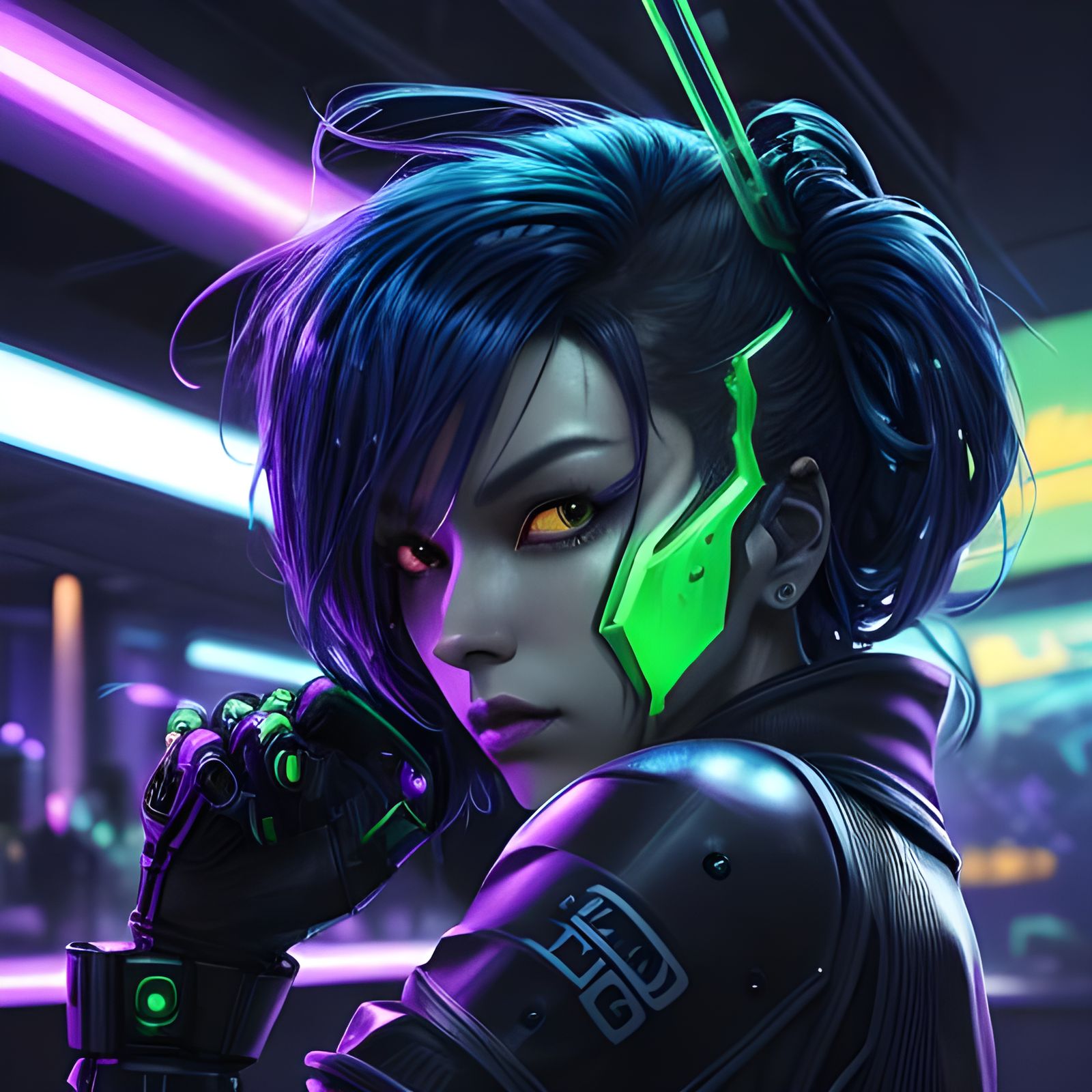 Interstellar Spider Gangster Shoots Cocktail: 3D Anime Art