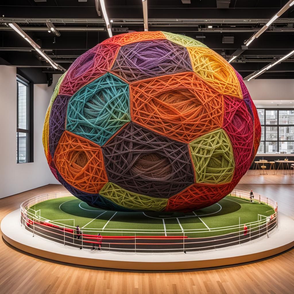 Vibrant String Football Stadium