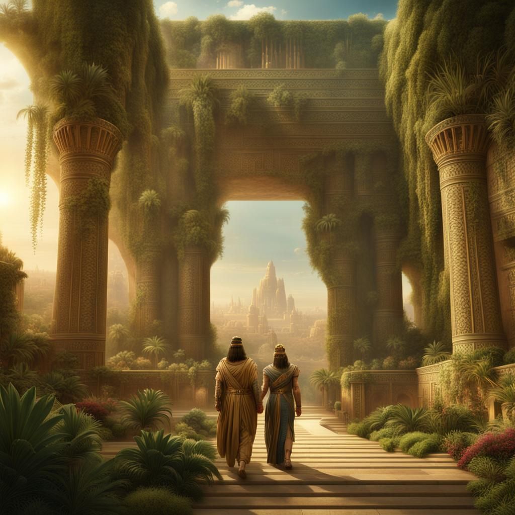 Nebuchadnezzar II in the Hanging Gardens of Babylon