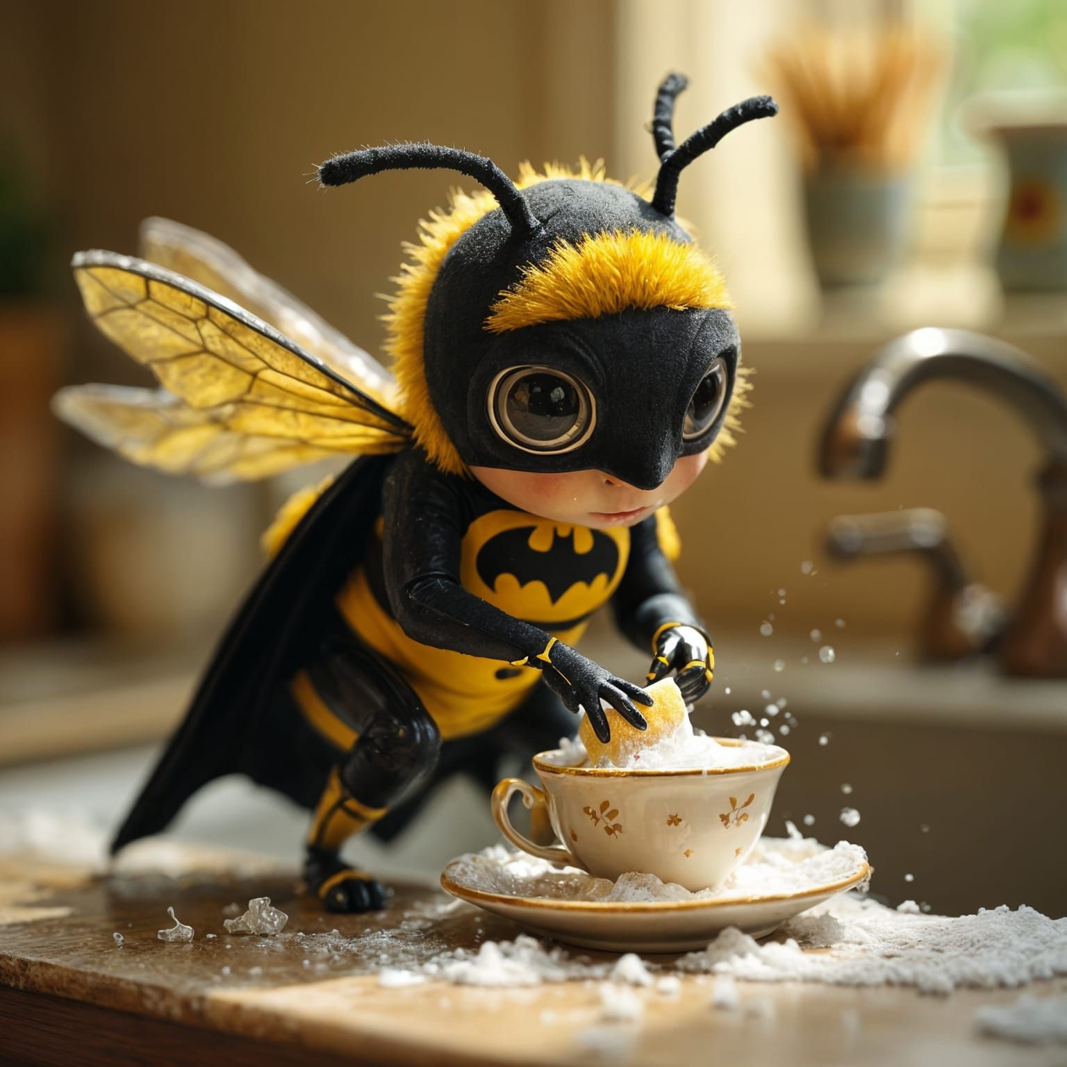 Batman Cleans Up in the Kitchen