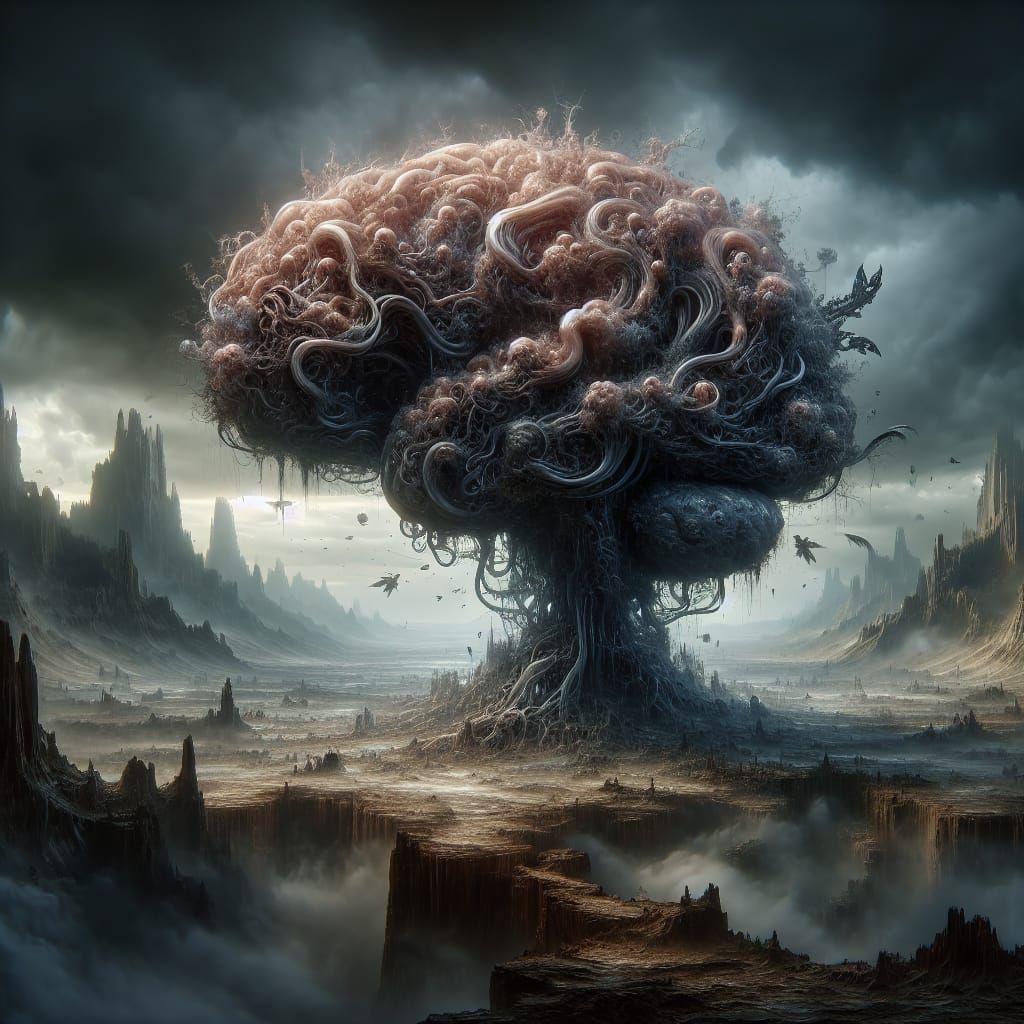 Mind Under Siege: A Metaphorical Digital Painting