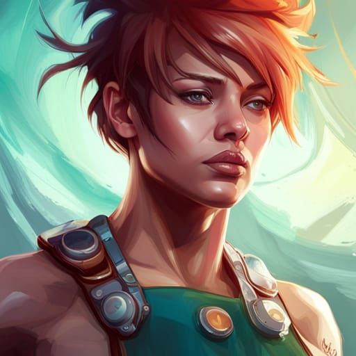 Spoonman Portrait in Artgerm and Mucha Style