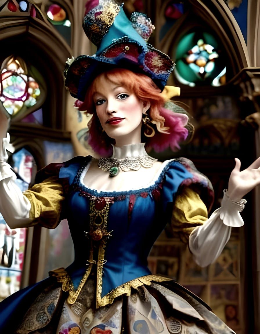 Medieval Jester in Mirthful Attire