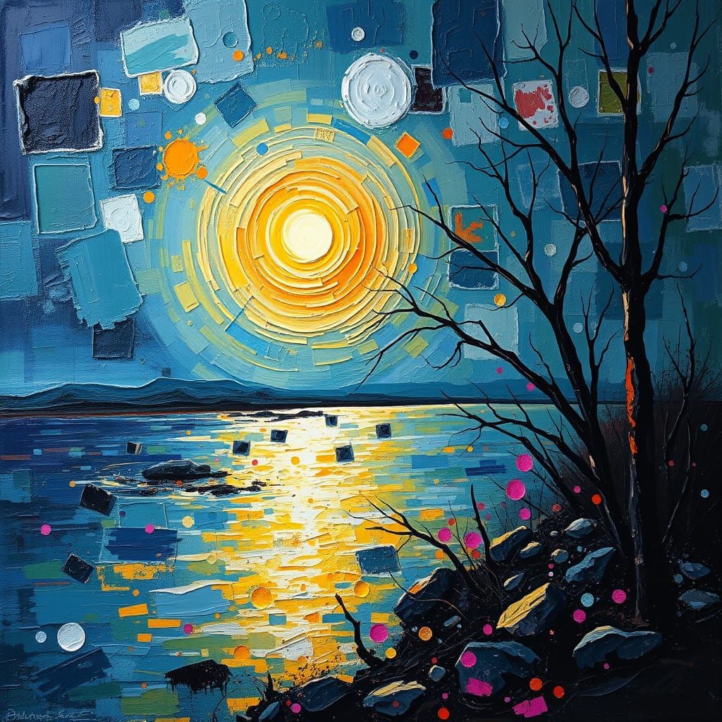 Hope Illuminates the River's Currents in Neo-Impressionist S...