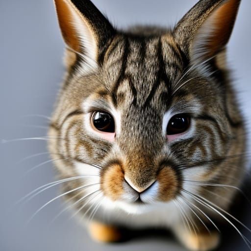 Cat Rabbit Hybrid Creature Generated by AI