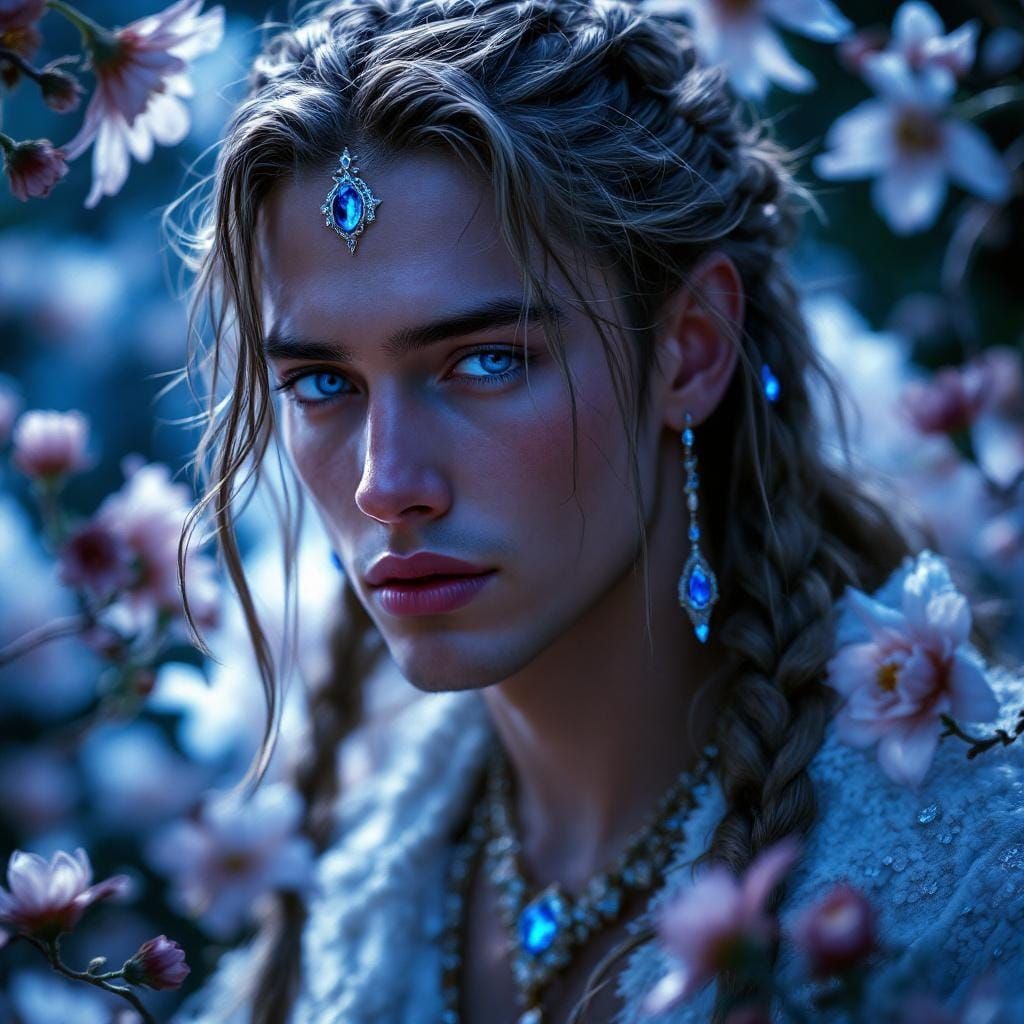 Cobalt-Eyed Prince in Dark Fantasy Setting