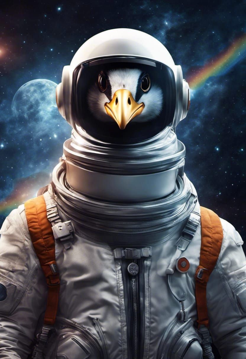 Goose Astronaut in Outer Space Movie Poster