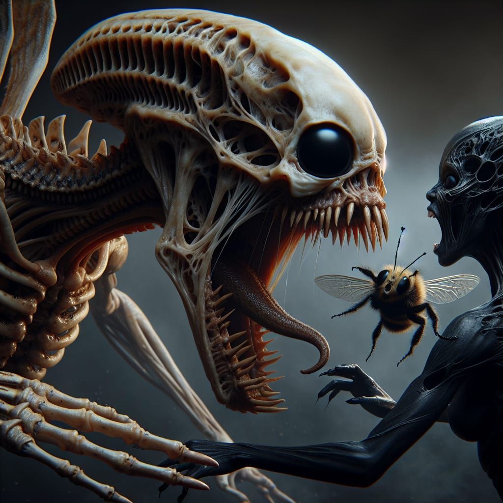 Horrific Skeletal Hybrid Confronts Woman in High Definition