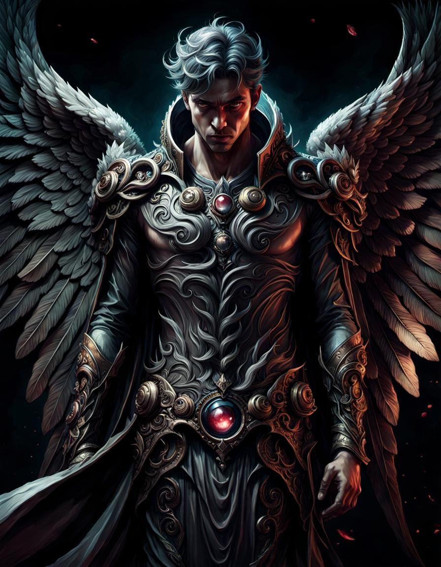 Grotesque Fallen Nephilim in Dark Fantasy Style