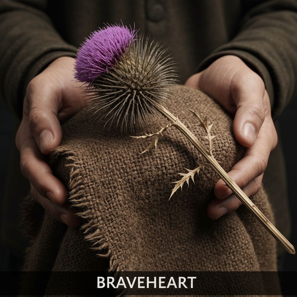 Dried Thistle on Weathered Hands - Fantastical Matte Paintin...