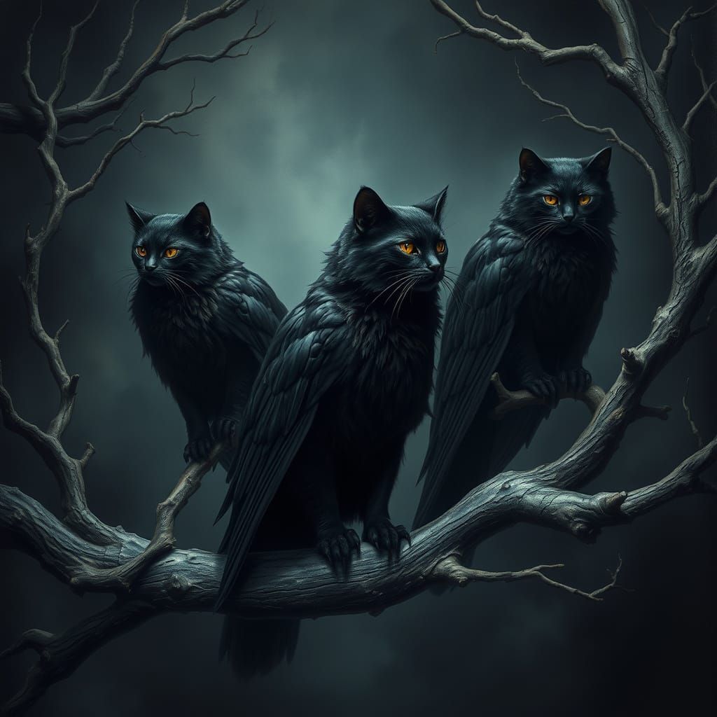 C-A-R letter challenge (prompt: cats as ravens)