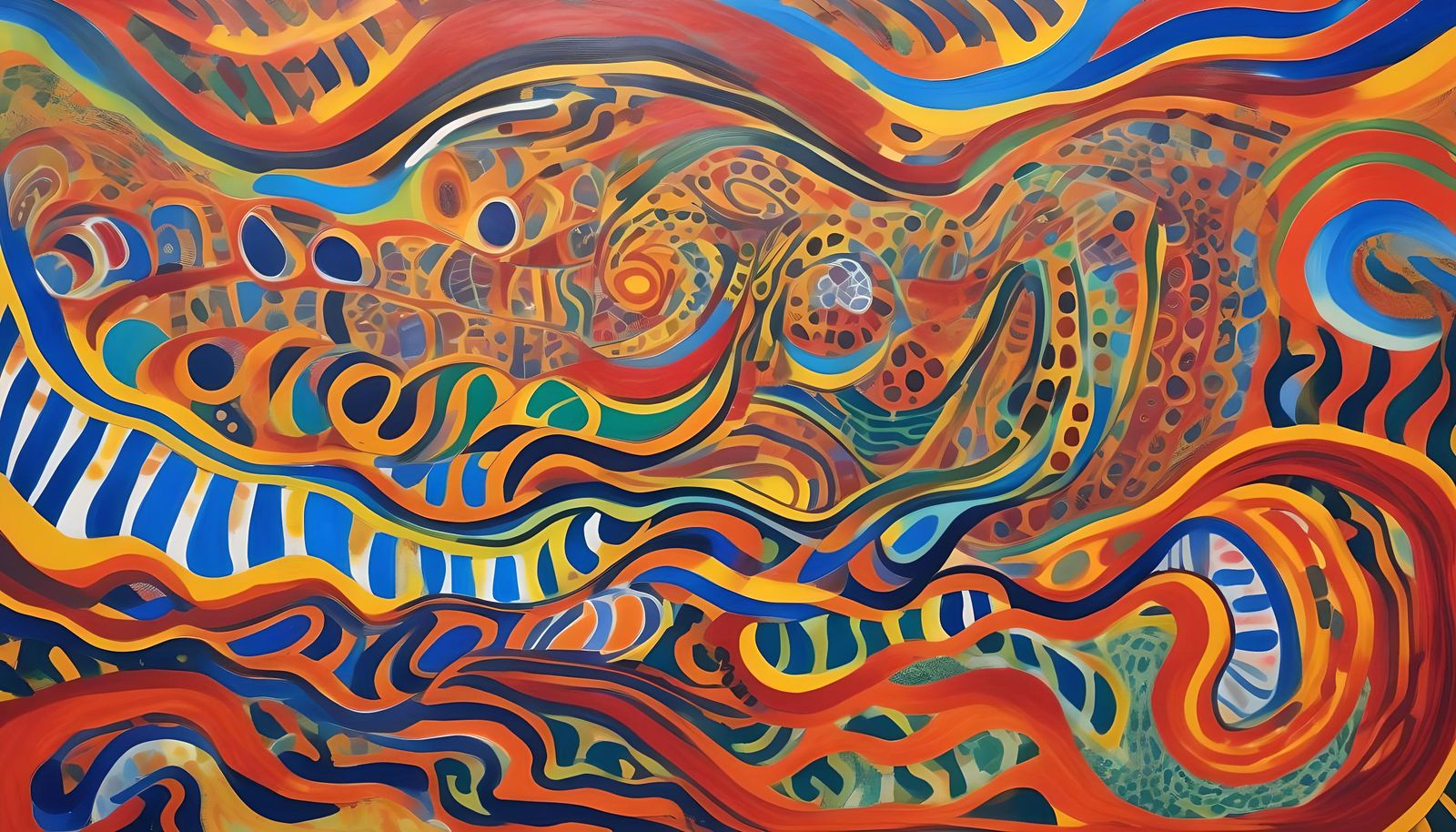 Dreamtime Goddess in Indigenous Australian Art Style