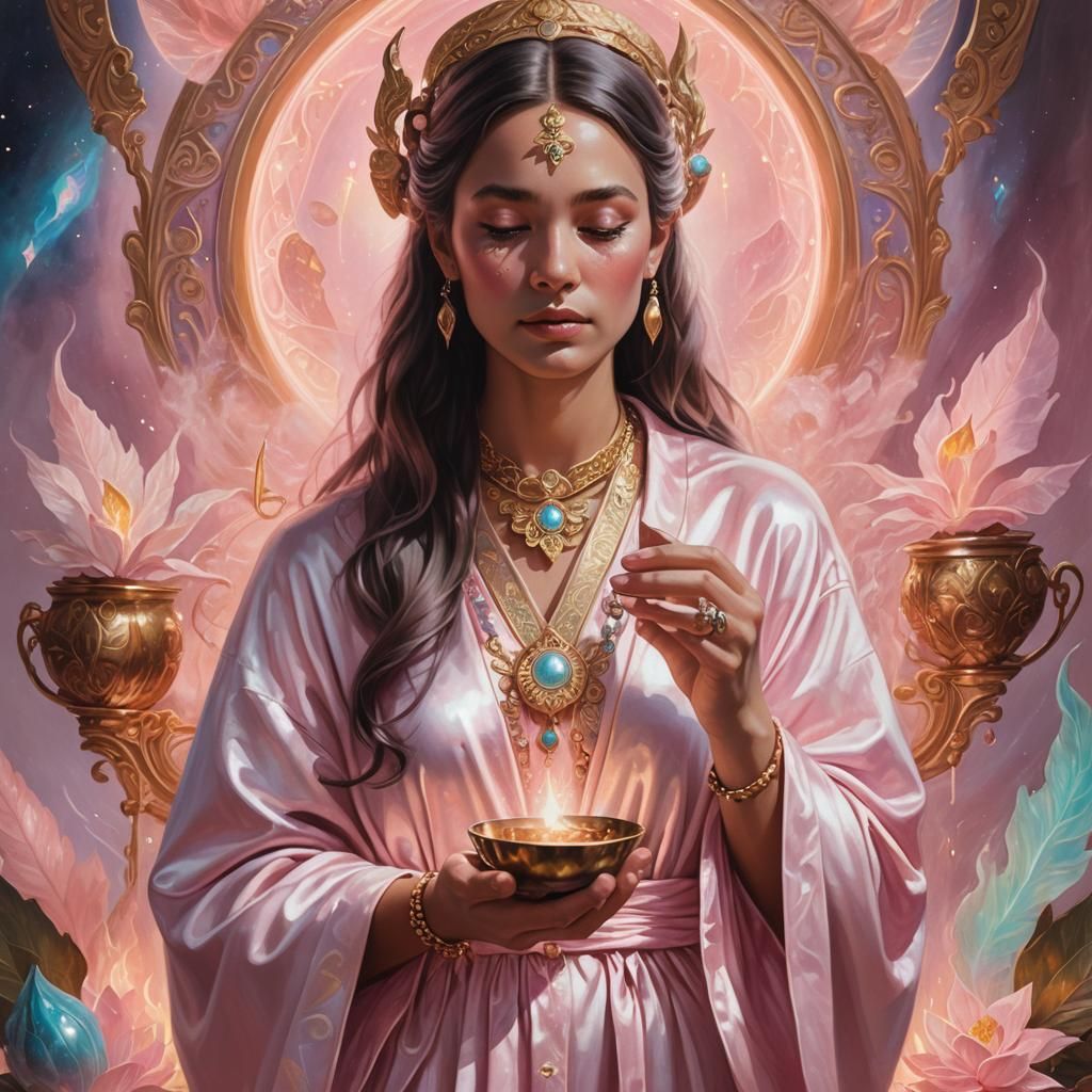 Magical Goddess in Dreamy Surrealist Ceremony