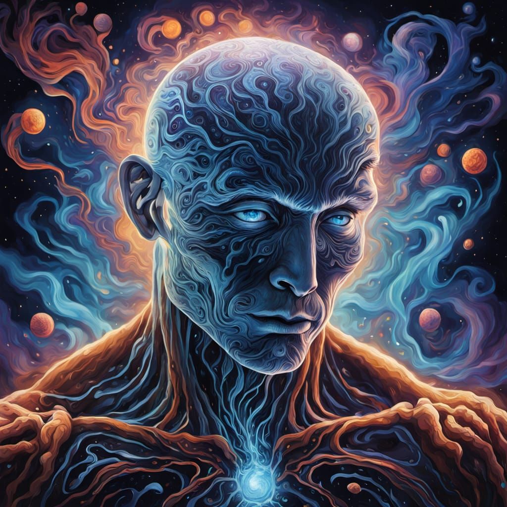 Healing Cosmic Illustration of Muscle Relief