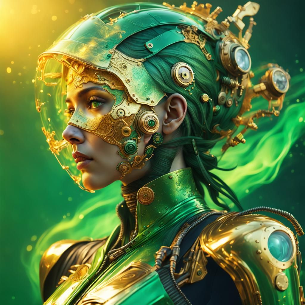 Futuristic Steampunk Design in Hyperrealistic Splash Art