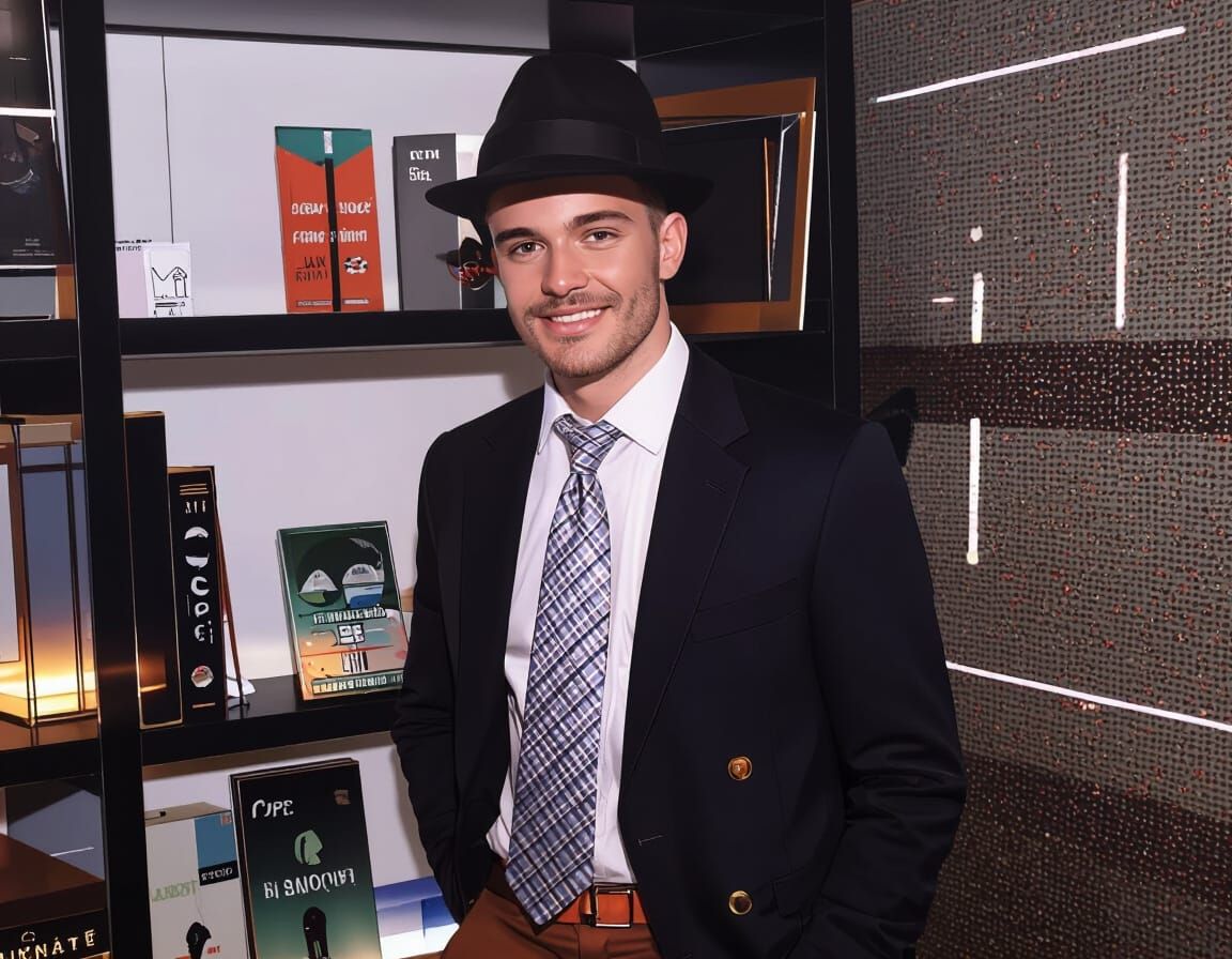 Realistic Portrait of Man Aged 15 Years in Future