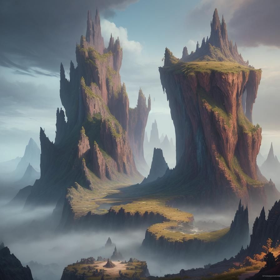 Fantastical Distant Lands in Detailed Matte Painting