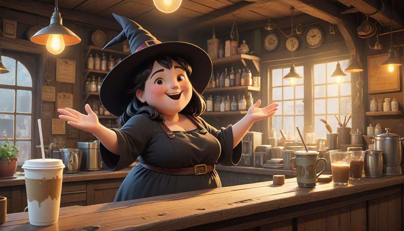 Kind Witch Brews Magic Coffee in Cafe