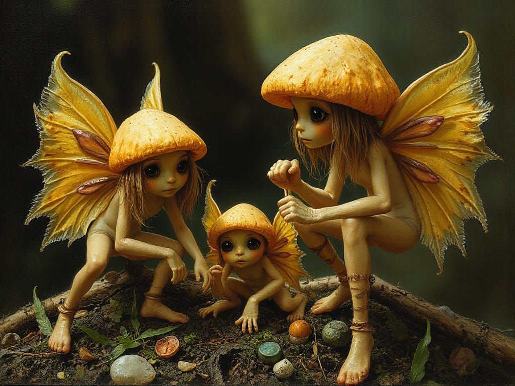 Ethereal Cordyceps Fairies by Peca