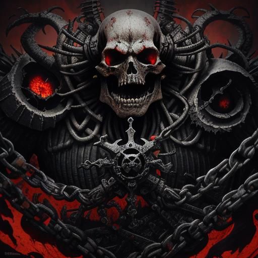 Surreal Metal Peanut Butter Jelly Sandwich Art