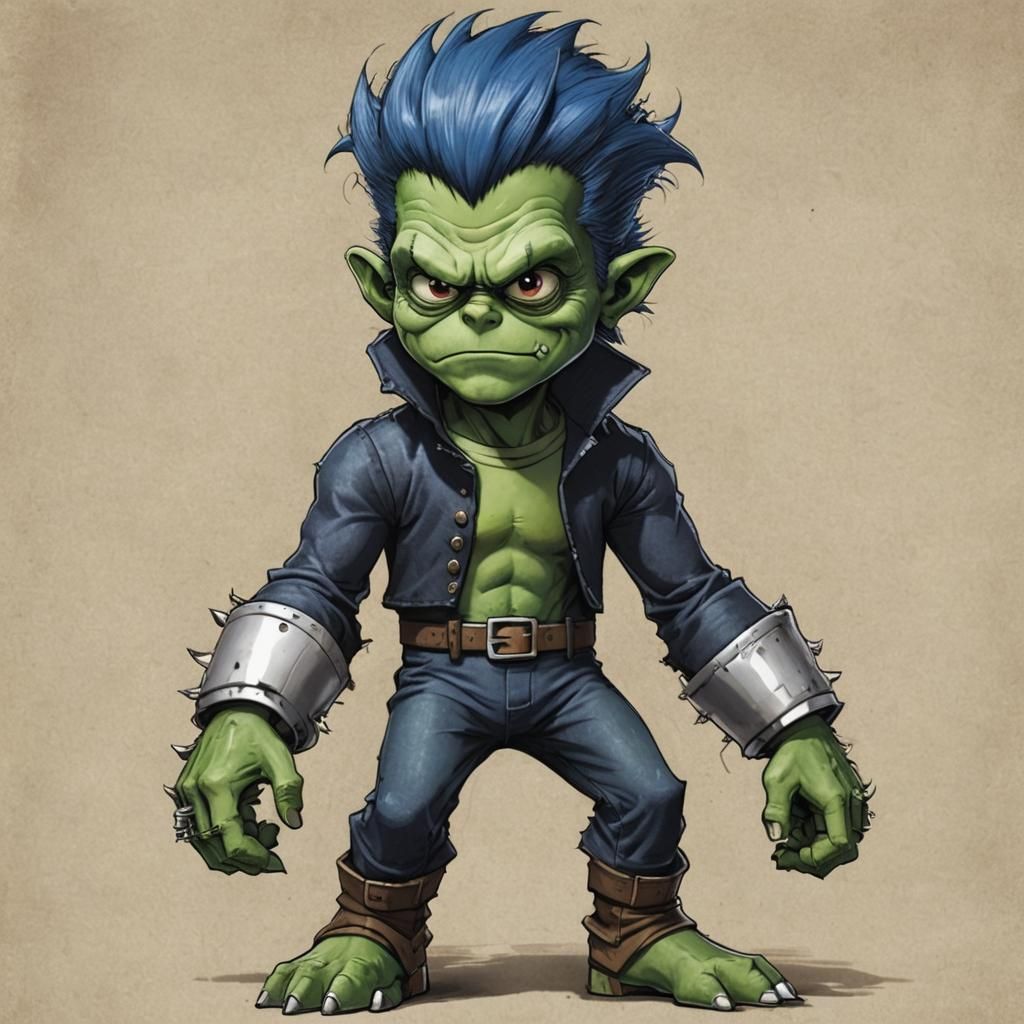 Frankenstein as Sonic the Hedgehog Digital Art