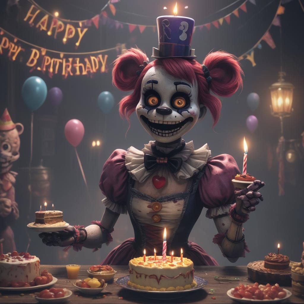 Creepy Five Nights at Freddy's Birthday Image