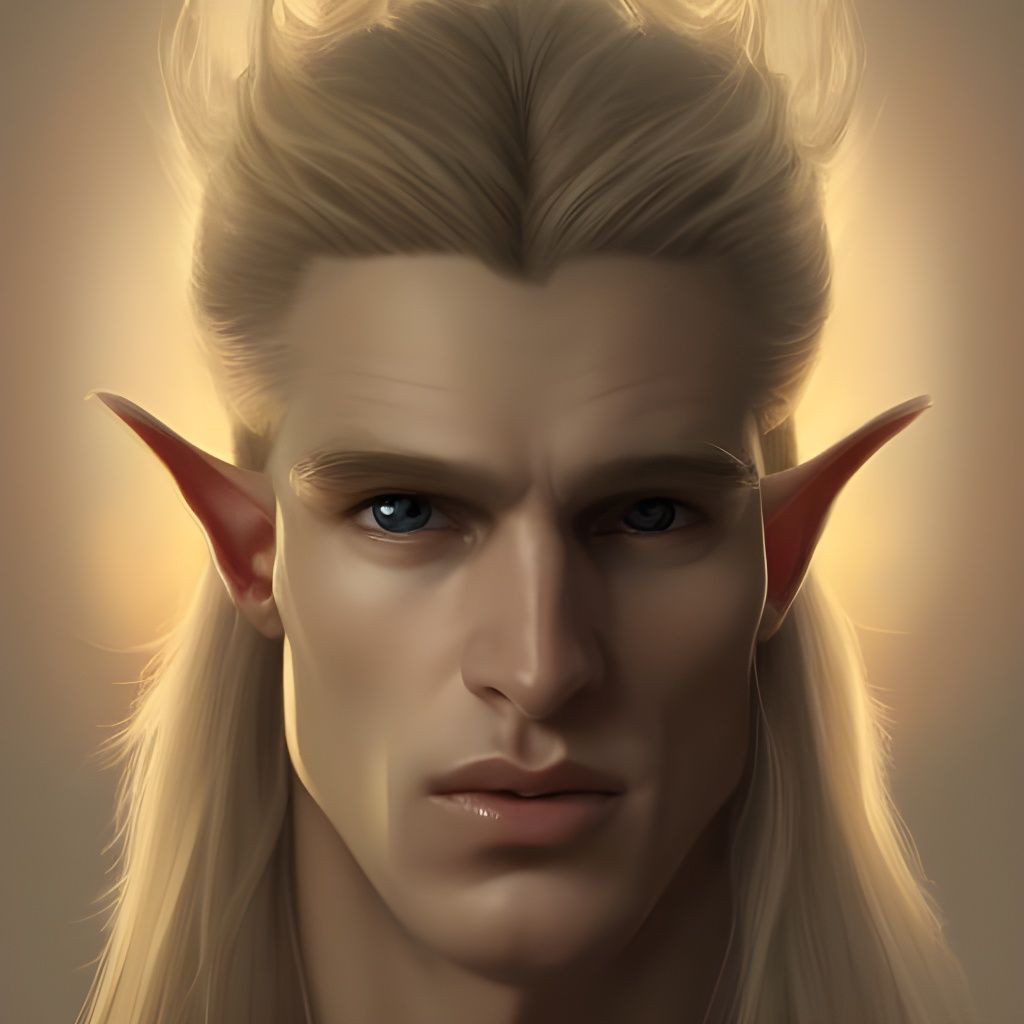 Menacing Elf Portrait in Hyperdetailed Digital Art Style