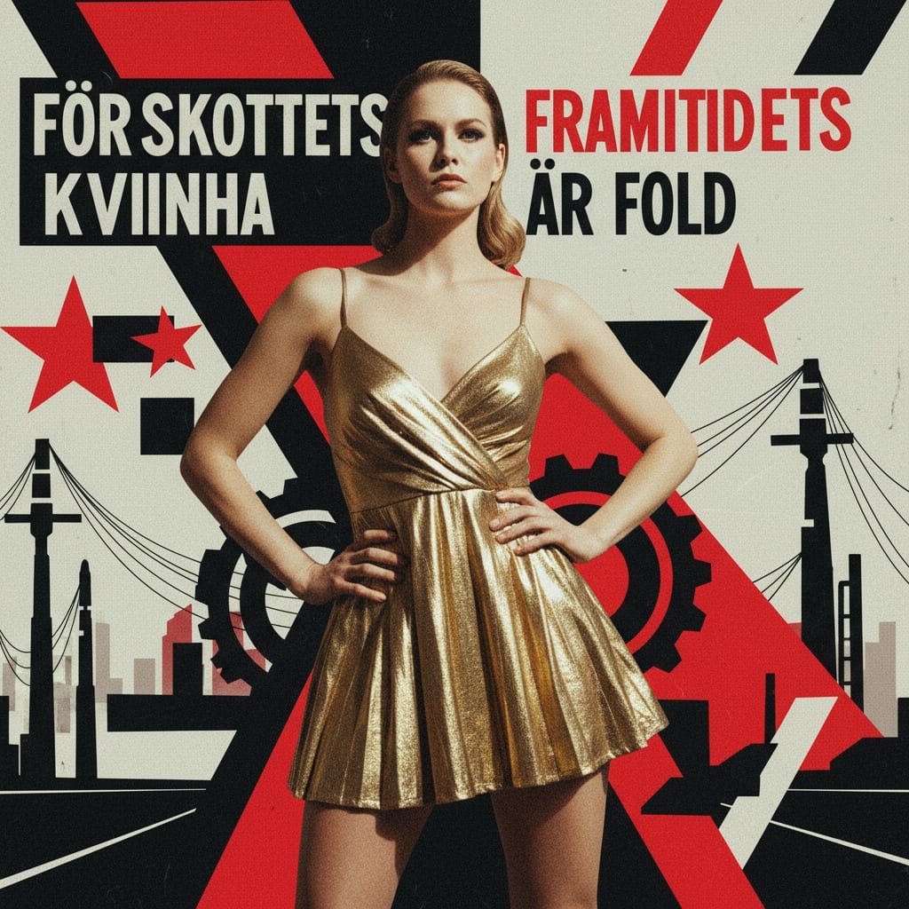 Swedish Pin-Up in Constructivist Fusion Style
