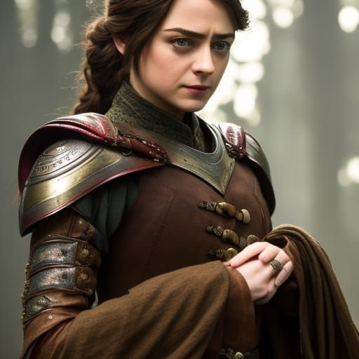 Steampunk Arya Stark Portrait in Art Nouveau Style