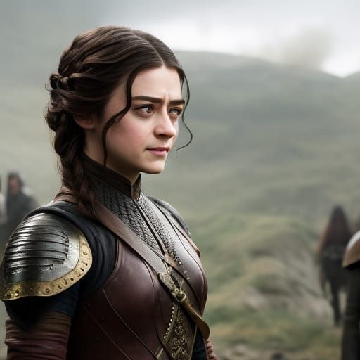 Steampunk Arya Stark Portrait in Art Nouveau Style