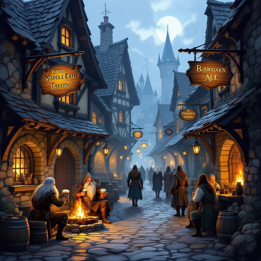 Middle-earth Alleyway: Dwarves, Elves, and Taverns