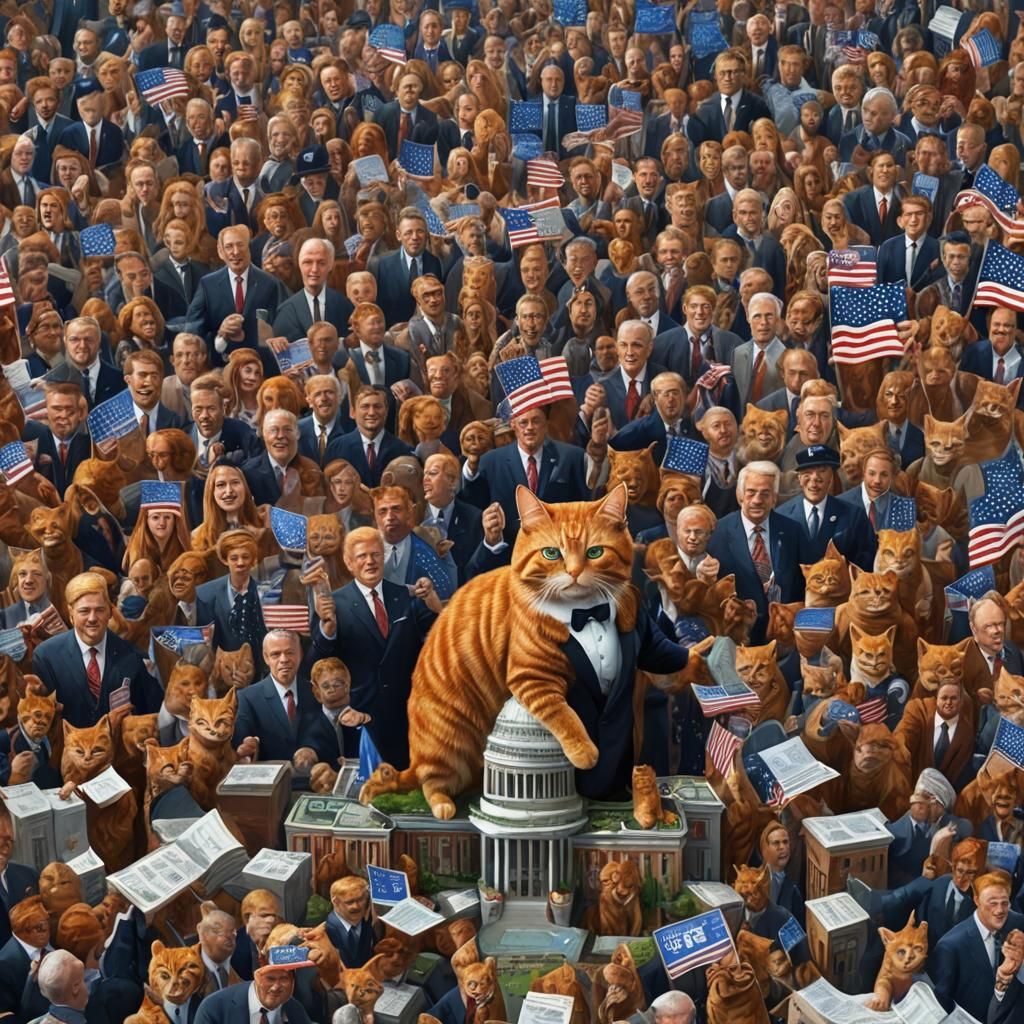 Ginger Cat President: Fantasy Concept Art