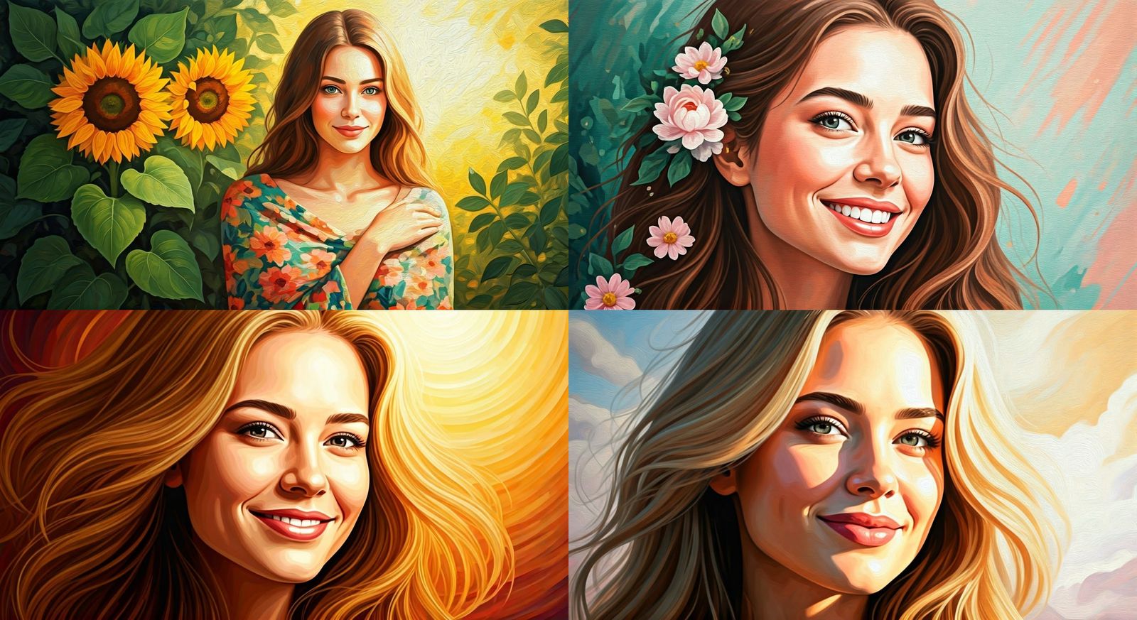 Impasto Painting of Joyful Morning Scene