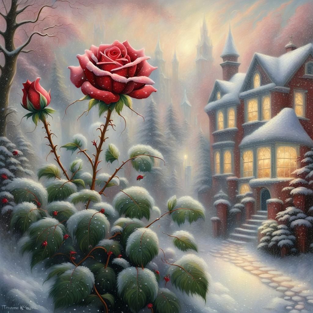 Snowflake Rose: Ethereal Fantasy in Hyperdetail