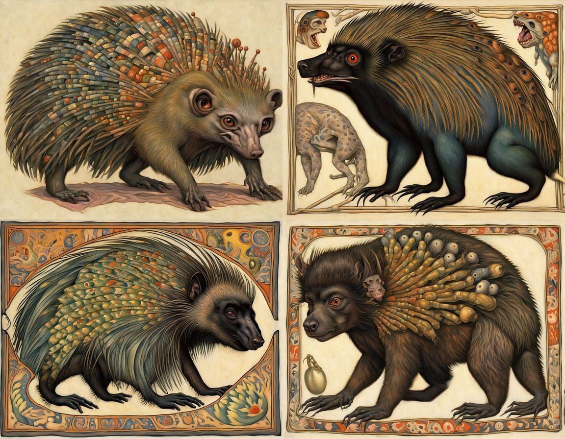 Surreal, Brutal Ape Hybrid in Cubist Disguise