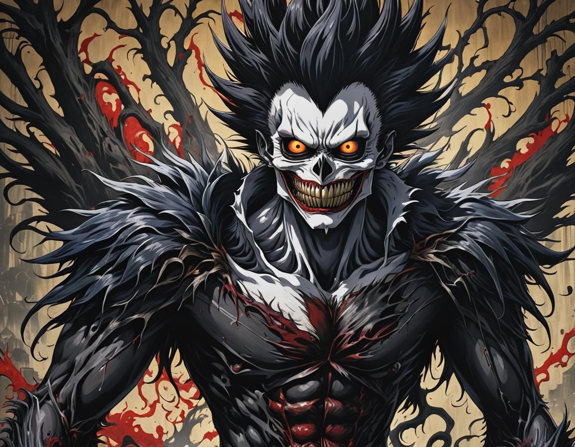 Ryuk from Death Note in Hyperrealistic Style