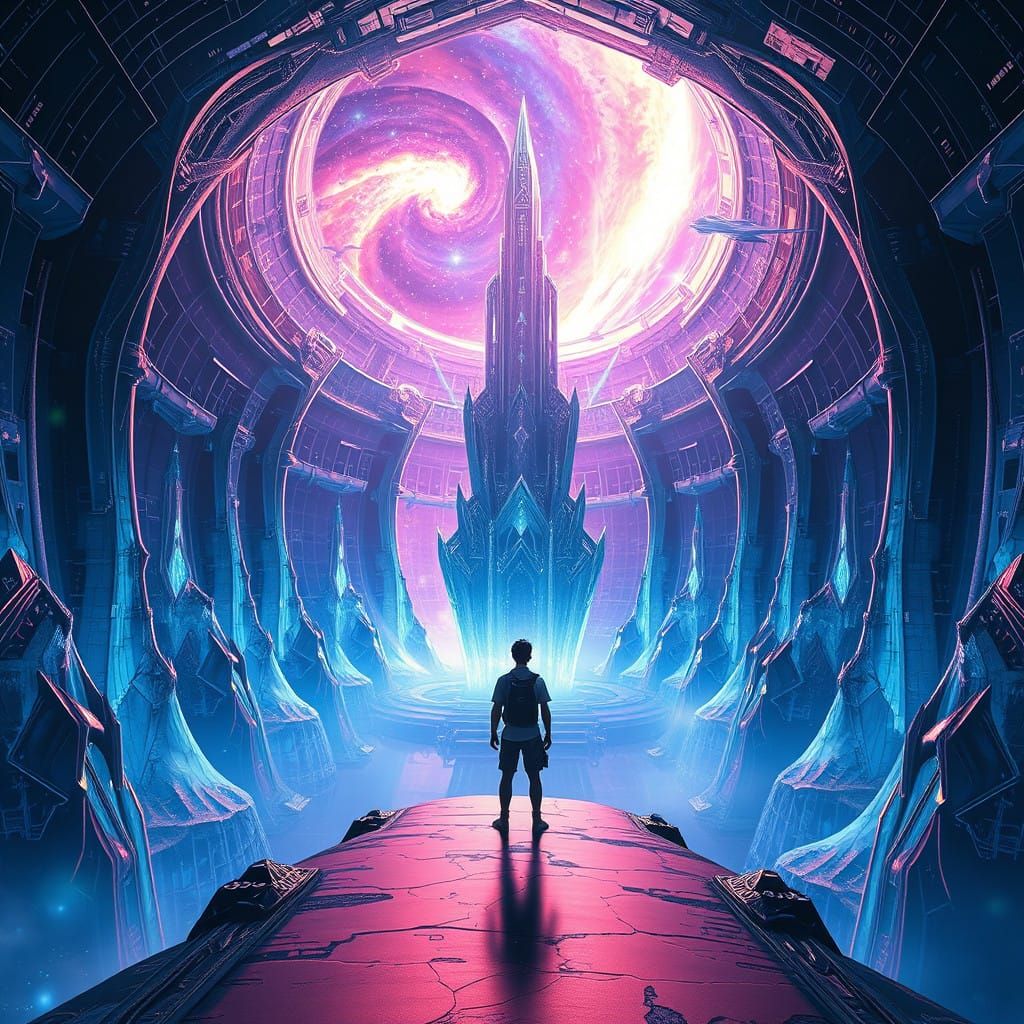 Galactic Gateway to Andromeda: Futuristic Wormhole Architect...