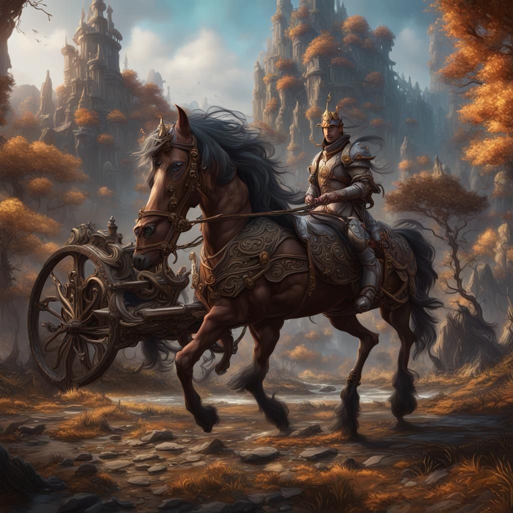 Fantastical Horsepower in Detailed Matte Painting