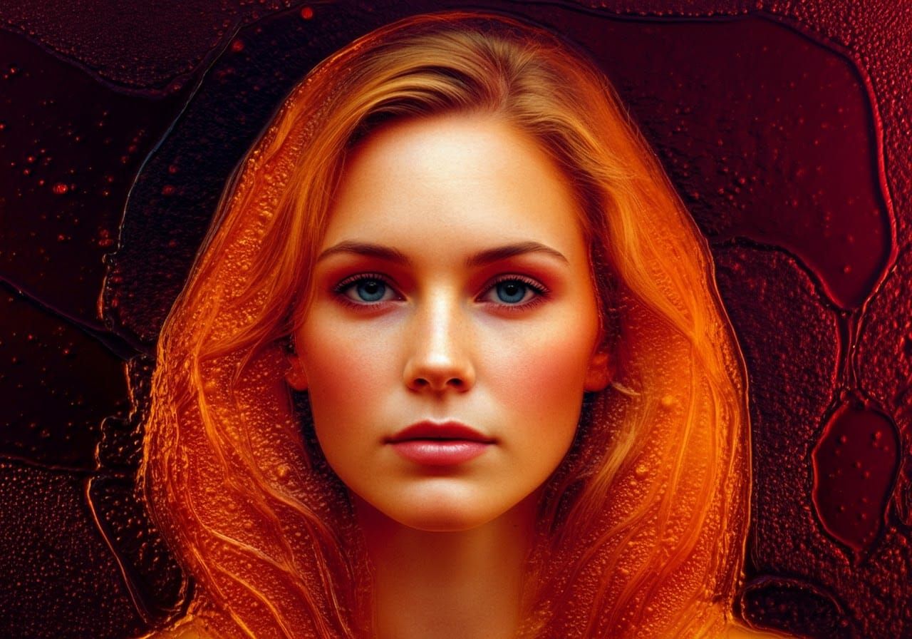 Dimensional Portrait in Glassprint Style