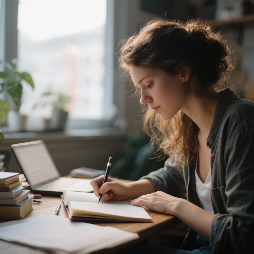 Writer Immersed in Flow State