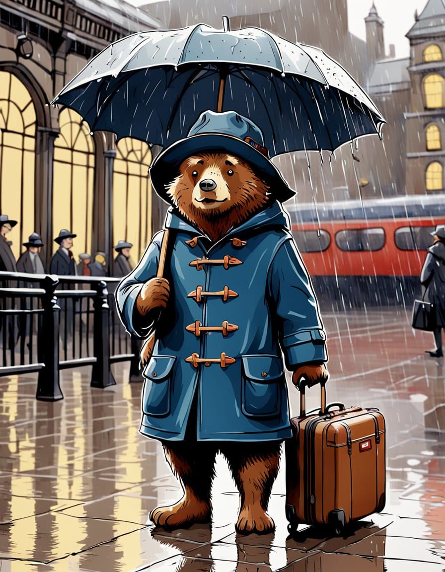 Paddington Bear at Paddington Station in London