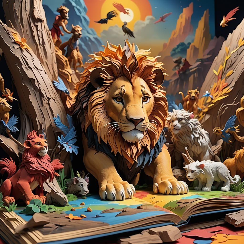 Lion King and Les Miserables in 3D Pop-Up Book