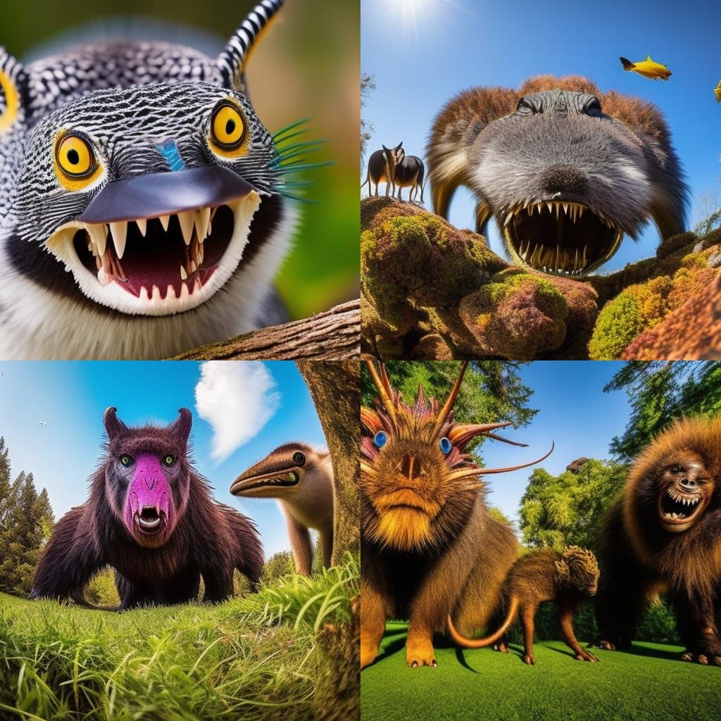 Funny Wildlife Photobomb in Hyperrealistic Detail