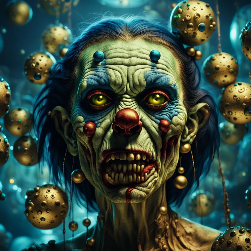 Ethereal Zombie Monkey Monster in Moody, Cinematic Portrait