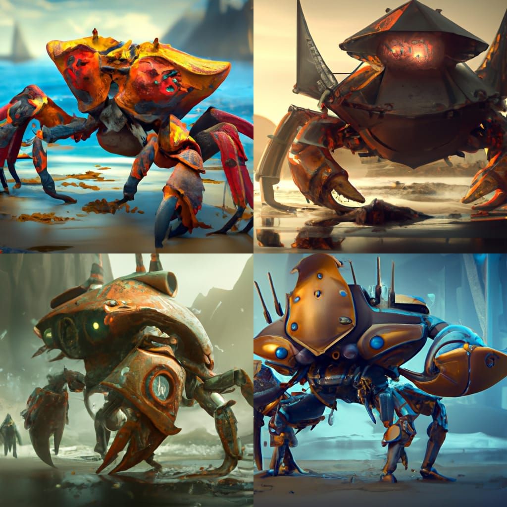 Tactical Military Crab in High-Tech Gear