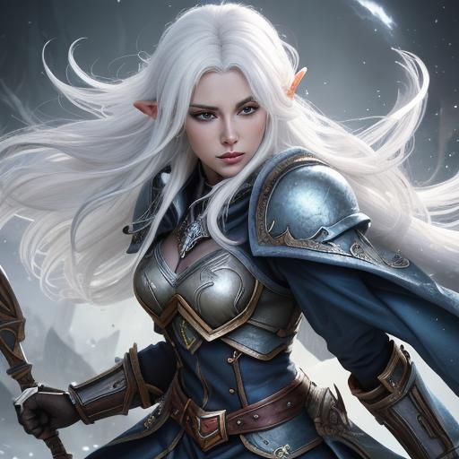 Elegant Warcraft Elf with Healing Magic in 4K